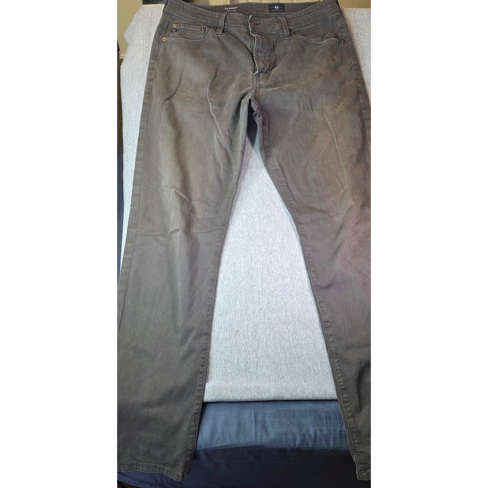 AG Adriano Goldschmied The Everett Slim Straight Pants Grey 32x32 1794SUDDOK